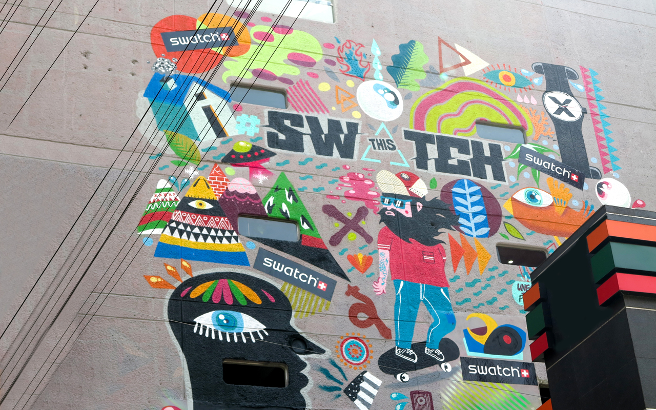 Swatch inaugura mural en México