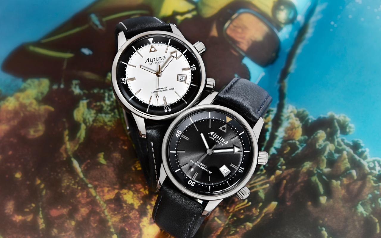 Страстные часы. Alpina Seastrong Diver Heritage. Часы Альпина дайверы. Часы Альпина для дайвинга. Omega Heritage.